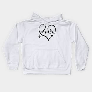 Valentines Day Cute Love Hearts Kids Hoodie